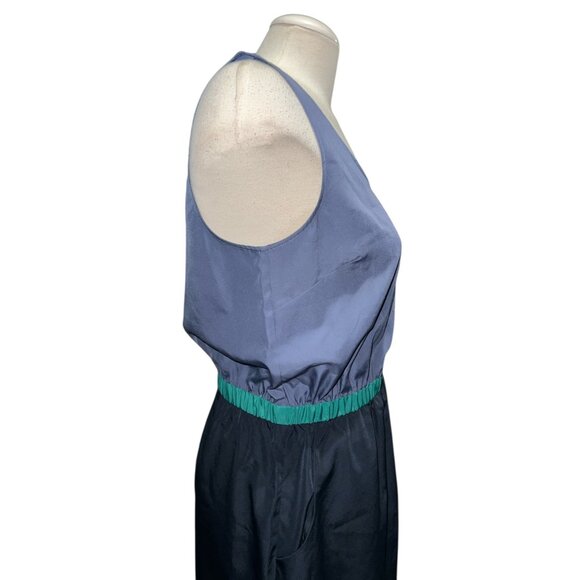 Banana Republic Womens Sleeveless Colorblock Dress Blue & Black Size 8 (Medium) - Picture 8 of 15